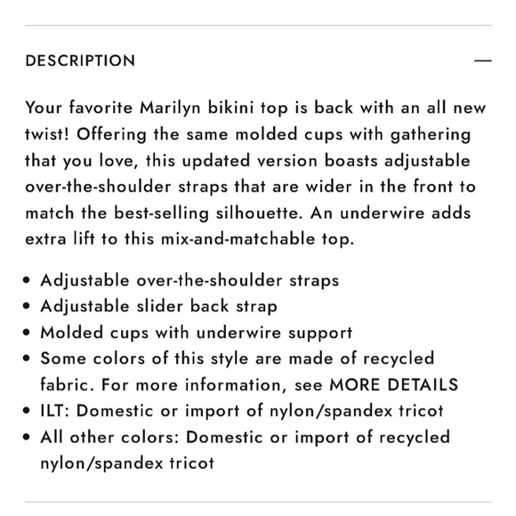 VENUS Over-The-Shoulder Marilyn Bikini Top, size 38B/ 40A - Picture 14 of 14